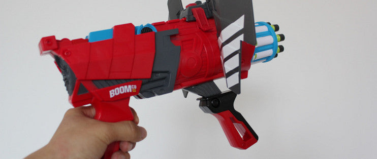Boomco fireline battalion twisted spinner blaster 8-shot shooting toy blaster