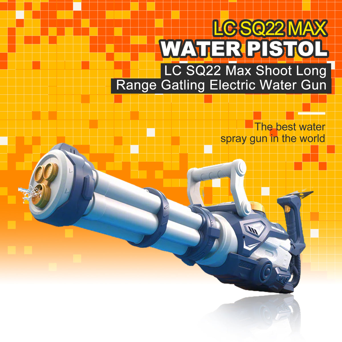 LC SQ22 Max Shoot Long Range Gatling Electric Water Gun – Biu Blaster