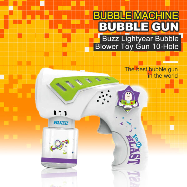 Buzz Lightyear Bubble Blower Toy Gun 10-Hole