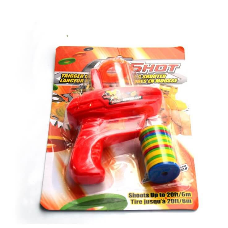 Children Classic Foam Disc Launcher Zip Shot Shooter Toy Biu Blaster
