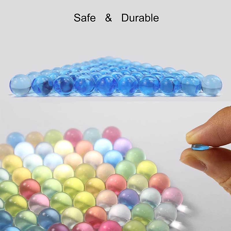 Refill Gel Balls (8 Packs), Water Ball Beads for Toy Gel Blasters,  Non-Toxic, Eco-Friendly, for Gel Gun, Orange and Blue 