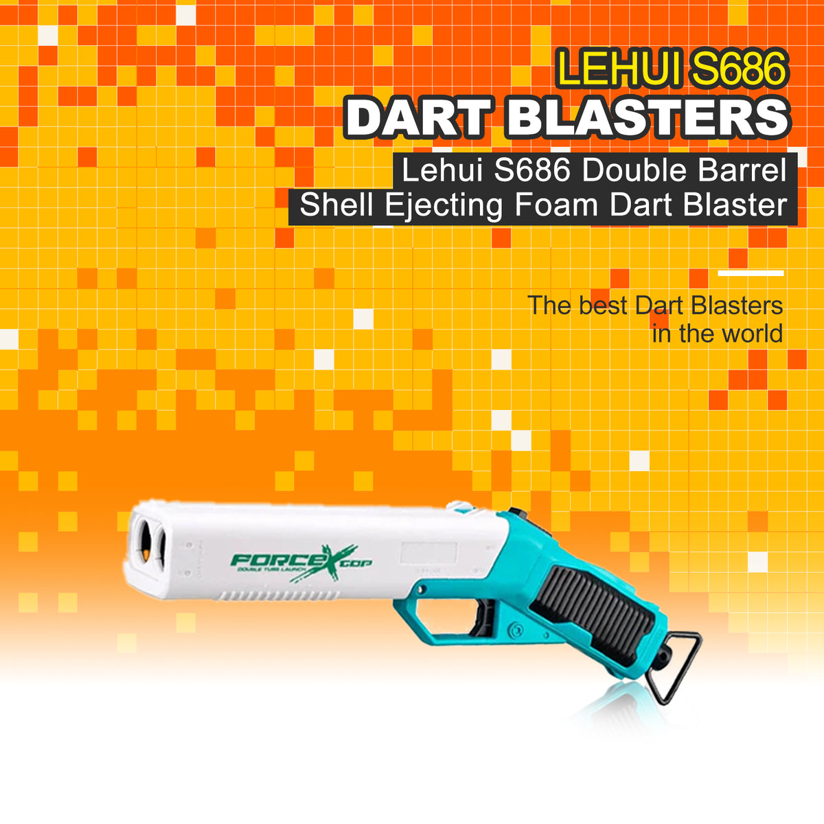 拳銃吊り 武田商店製 Lehui S686 Double Barrel Shell Ejecting Foam Dart Blaster – Biu
