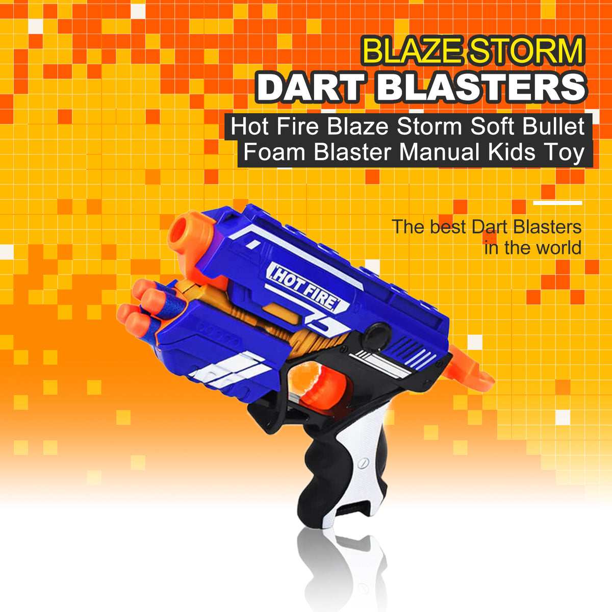 Hot Fire Blaze Storm Soft Bullet Foam Blaster Manual Kids Toy Biu Blaster