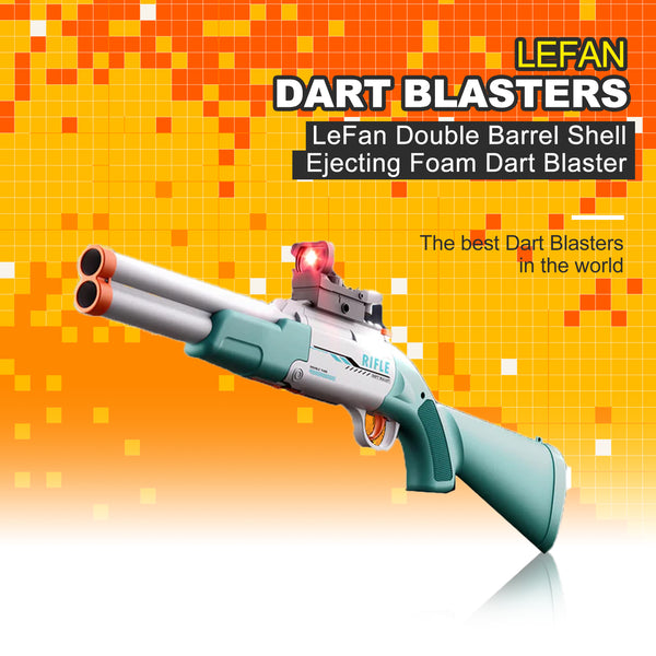 LeFan Double Barrel Shell Ejecting Foam Dart Blaster