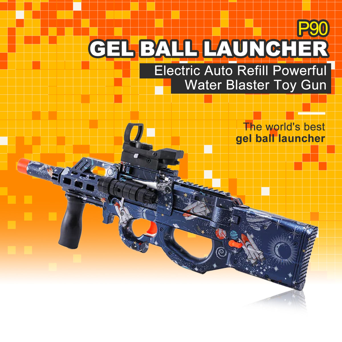 アート・デザイン・音楽 GunBlue NITRO EXPRESS Exquisite Graffiti Vector Gel Blaster With Movable – LKCJ