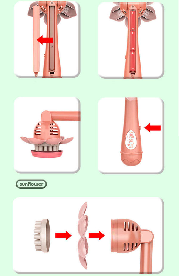 23-Holes Electric Sunflower Bubble Wand Blower Toy-Biu Blaster-Uenel