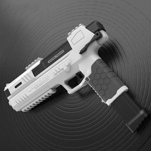 Gecko Mag-Fed Electric Blowback Water Squirt Gun-Biu Blaster-white-with stick mag-Uenel