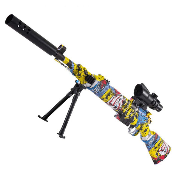 Hopper-Fed Graffiti Skull 98k Electric Gel Blaster