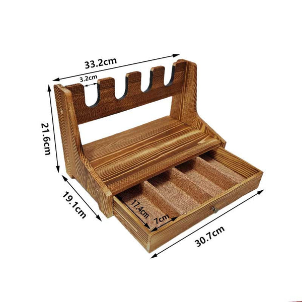 Toy Blaster Multifunctional Drawer Wooden Display Stand