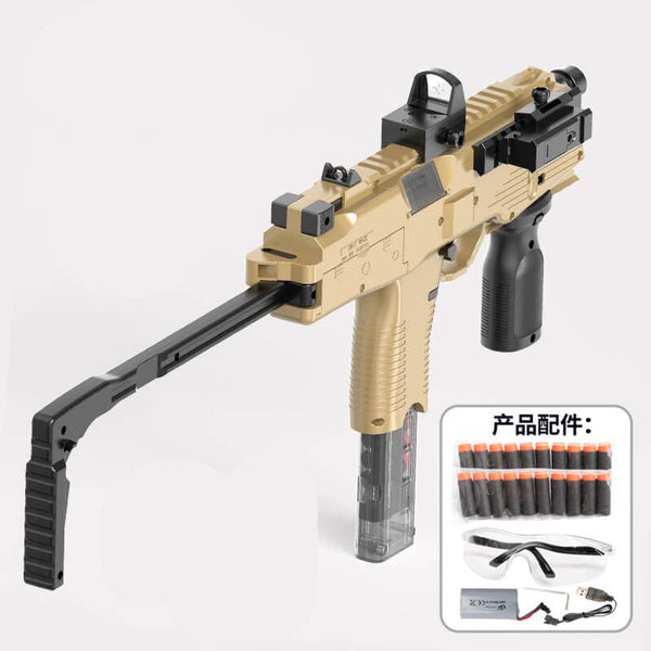MP9 Electric Full Auto EVA Foam Dart Blaster SMG Toy-Biu Blaster-tan-Uenel