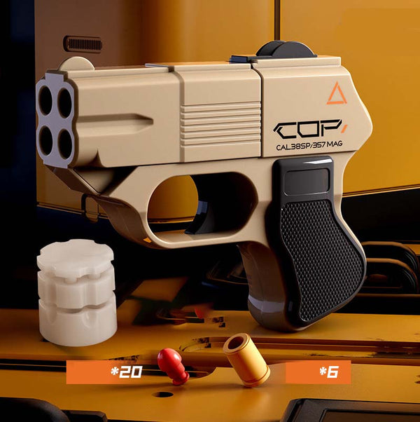MJT COP 357 Soft Bullet Toy Gun Dart Blaster-Biu Blaster-tan-Uenel