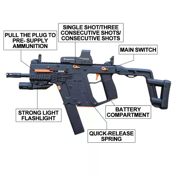 LeHui Kriss Vector V2 Gel Blaster,CS combat explosion series