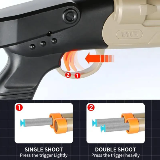 Double-barreled S686 Troll projectile Projectile rifle Soft shot dart  toy blaster