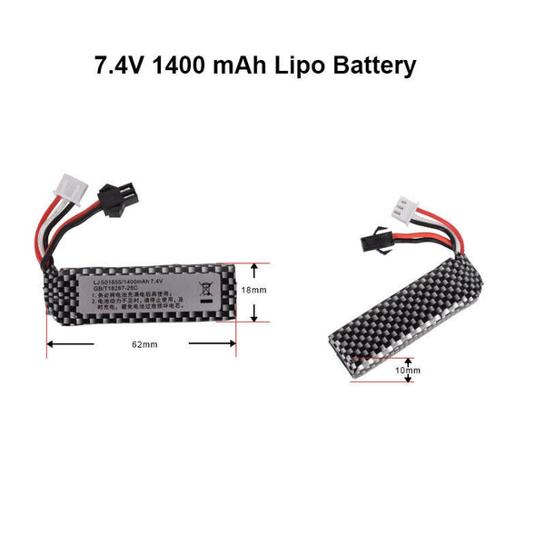 7.4V 1400mAh / 11.1V 1800mAh Lipo Battery-battery-Biu Blaster-7.4v-Biu Blaster