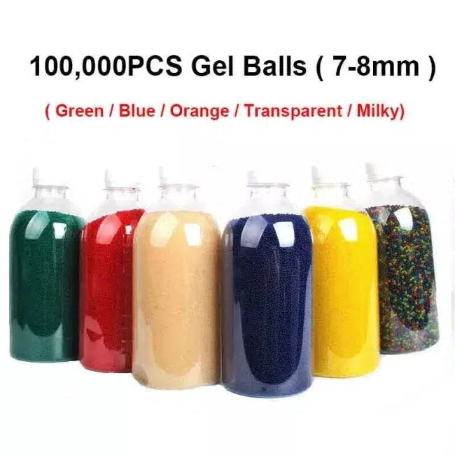 40000/100000pcs 7-8MM Hardened Coloured Gel Balls – Biu Blaster