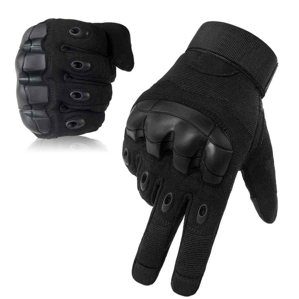 Military Rubber Hard Knuckle Full Finger Tactical Gloves-clothing-Biu Blaster-black-M-Biu Blaster