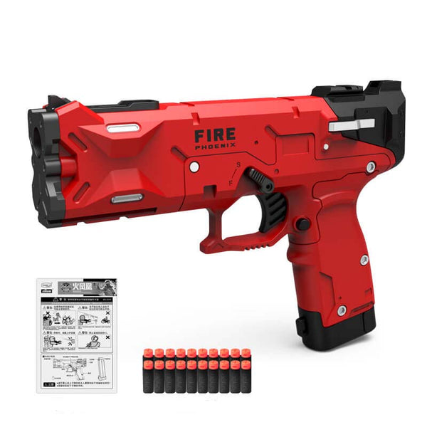 Fire Phoenix Hold Open Dart Blaster Toy-foam blaster-Biu Blaster-red-Uenel