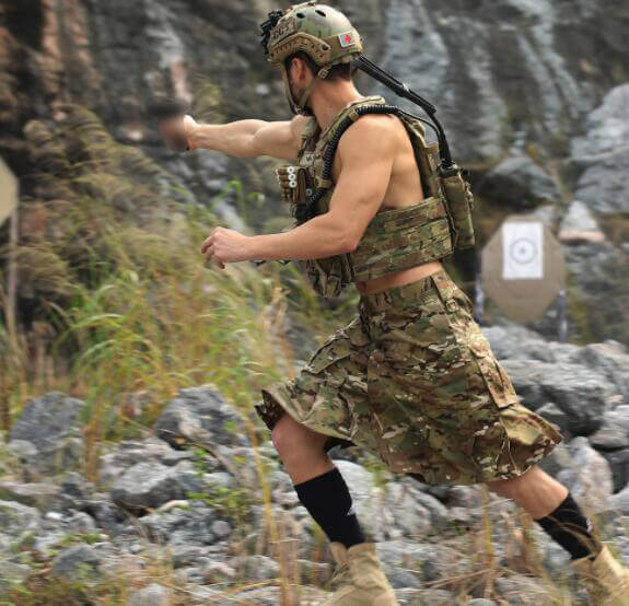 Scottish Tactical Camouflage Kilt Biu Blaster