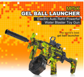 The Electric Gel Ball Blaster MP5-K Drum Fed Graffiti Kids Toy is the ultimate choice for action-packed fun and immersive play. Designed with a striking graffiti pattern, this blaster not only looks cool but delivers serious firepower and performance. Equ