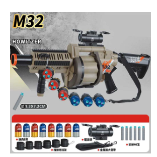 M32 6-Round Triple-Shot Grenade Launcher Foam Dart Blaster – Unleash the Ultimate Firepower!