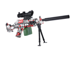 M249 Orbeez Gun Electric Automatic Splatter Ball Blaster with Drum Fed