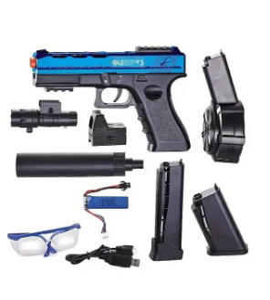 GLE 817 Electric Blowback Gel Ball Blaster Splat Gun With Three Clips