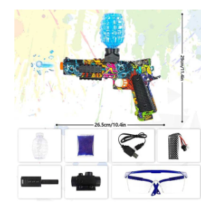 Unleash Your Inner Marksman with the CS006 1911 Graffiti Color Electric Hopper-Fed Gel Ball Blaster