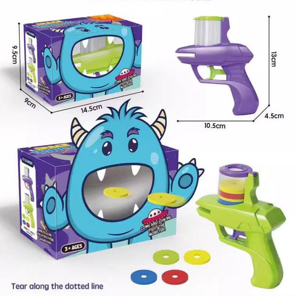 Best-selling radish flying saucer blaster toy, nostalgic classic frisbee gun soft bullet gun children's toy