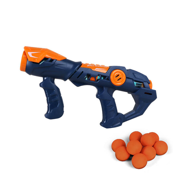 Rapid Fire Pump Air Popper Foam Ball Toy Gun-Biu Blaster-blue-Uenel