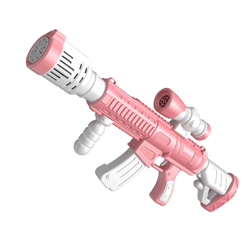 Automatic M416 Bubble Gun Toy Dazzle Light 12 Holes Handheld Electric Boy Girl Gift Children's Toys-Biu Blaster-pink-Uenel