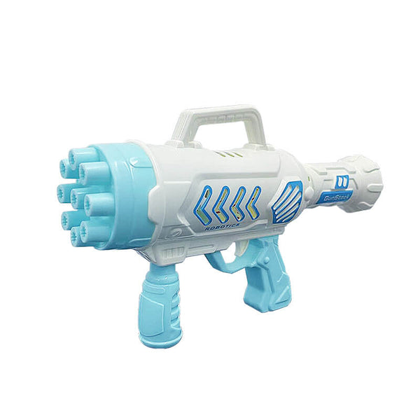 9-Hole Mini Rocket Bubble Machine Gatling Bubble Gun Blowing Bubbles Childrens Toys Birthday Gift-Biu Blaster-blue-Uenel