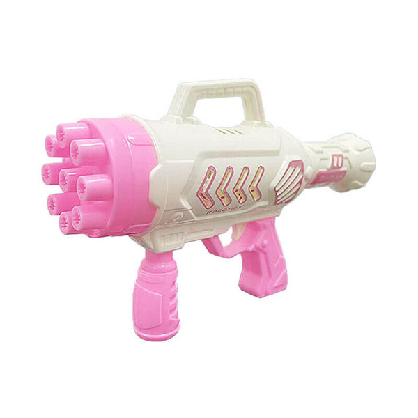 9-Hole Mini Rocket Bubble Machine Gatling Bubble Gun Blowing Bubbles Childrens Toys Birthday Gift-Biu Blaster-pink-Uenel