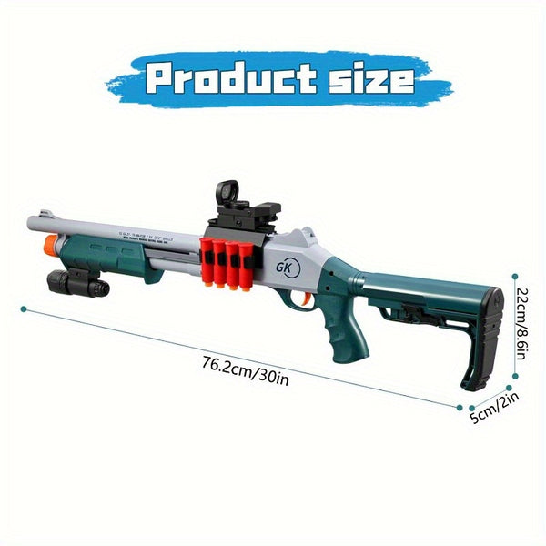 Shotgun Model Toy Manual Loading Foam Toy Gun Shell Projectile Soft Bullet Design, Suitable for Outdoor Toys, Birthday Gifts, Soft Bullet Gun