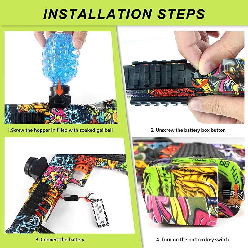 CS006 1911 Graffiti Color Electric Hopper-Fed Gel Ball