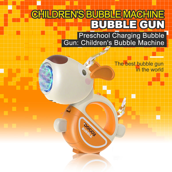 Rechargeable Bubble Gun for Toddlers: Bubble Machine for Kids | Bubbles for Kids Age 3-12 | Bubble Toys with Light Music| Summer Outdoor Toys Birthday Gift for Boys Girls Age 1-3 4-8