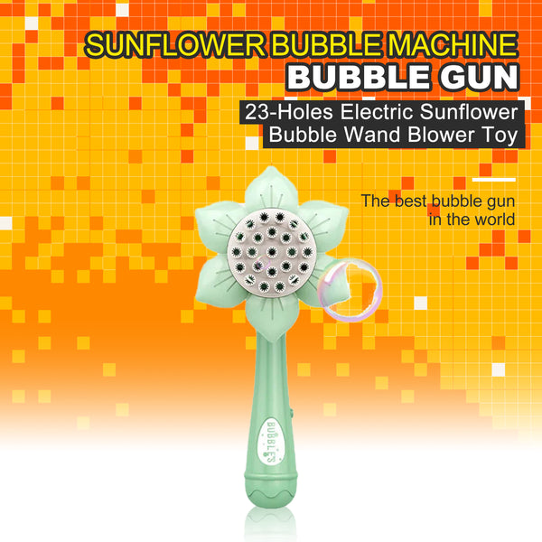 23-Holes Electric Sunflower Bubble Wand Blower Toy