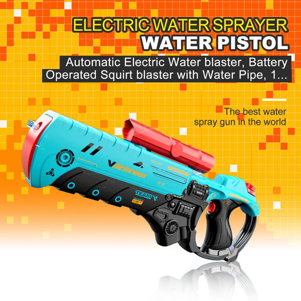 Automatic Electric Water blaster, Battery Operated Squirt blaster with Water Pipe, 1...