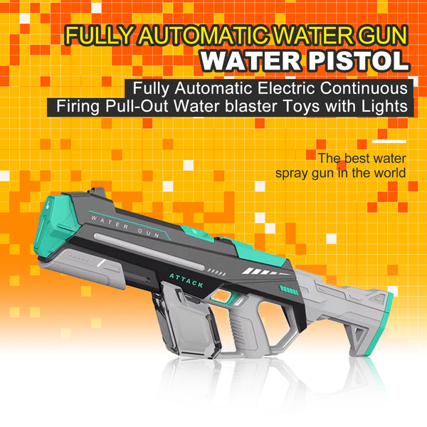 Fully Automatic Electric Continuous Firing Pull-Out Water blaster Toys with Lights