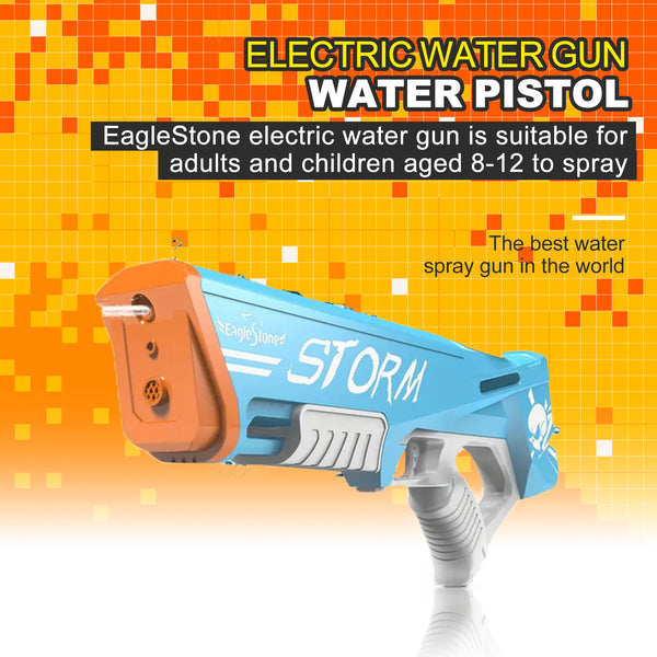 EagleStone Electric Water Gun Squirt blast  for Adults Kids Ages 8-12, Automatic Super Powerful Soaker Water Guns 33FT Long Range, Auto Absorption Modular Battery Powered, Summer Pool Outdoor Game Toys