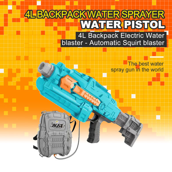 4L Backpack Electric Water blaster - Automatic Squirt blaster