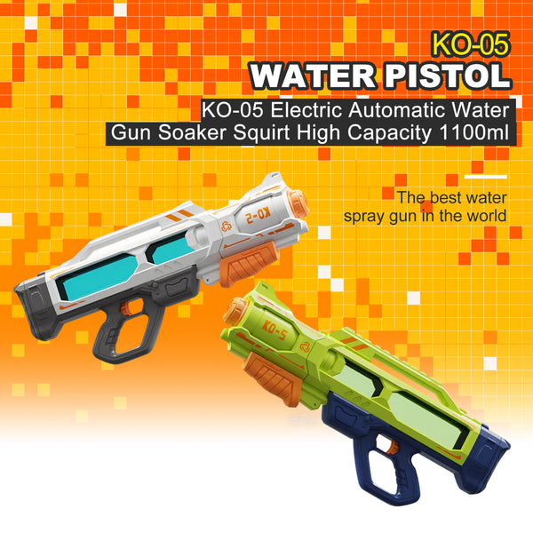 KO-05 Electric Automatic Water Gun Soaker Squirt High Capacity 1100ml