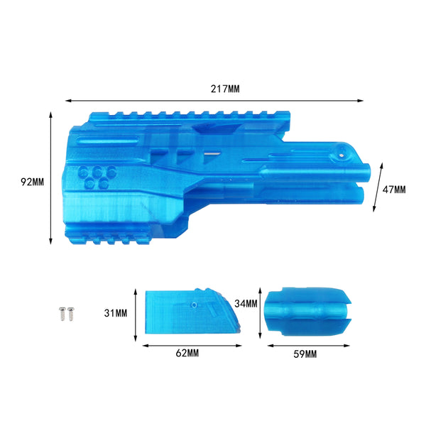 Worker Extend Barrel Jacket for Nerf N-Strike Mega Big Shock Toy-Biu Blaster-Uenel