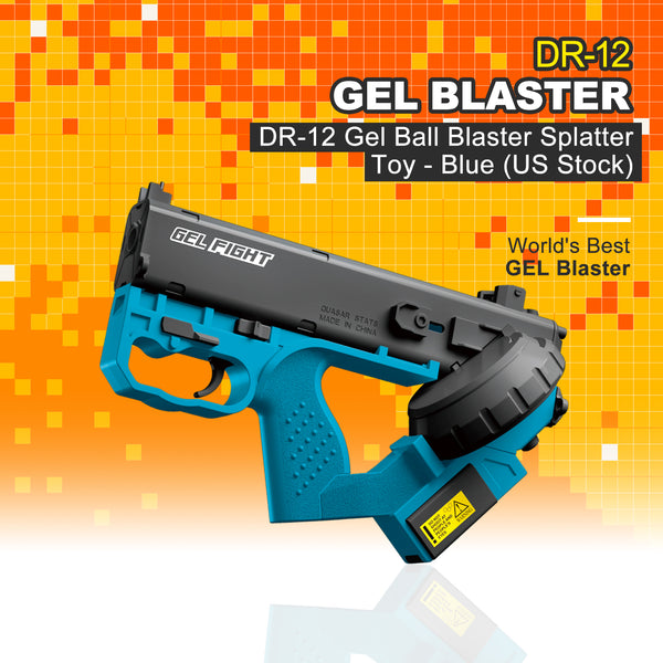 Gel Fight Quasar DR-12 Gel Ball Blaster Splatter Toy - Blue (US Stock)