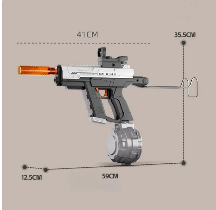 Electric water gun UZI hand self integrated dual mode scorpion automatic water gun with light children's water gun toy