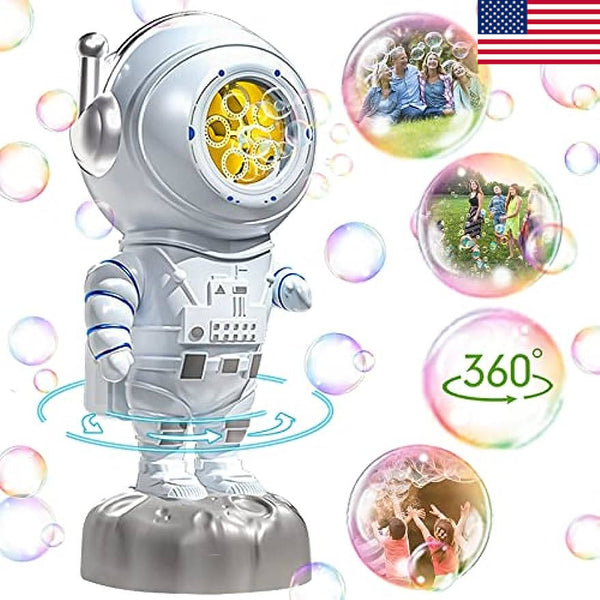 Rechargeable Robot Bubble Machine Maker for Kids Toddlers Rotating 90° & 360°, Max 12000+ Bubbles/min (US Stock)-Biu Blaster-Uenel