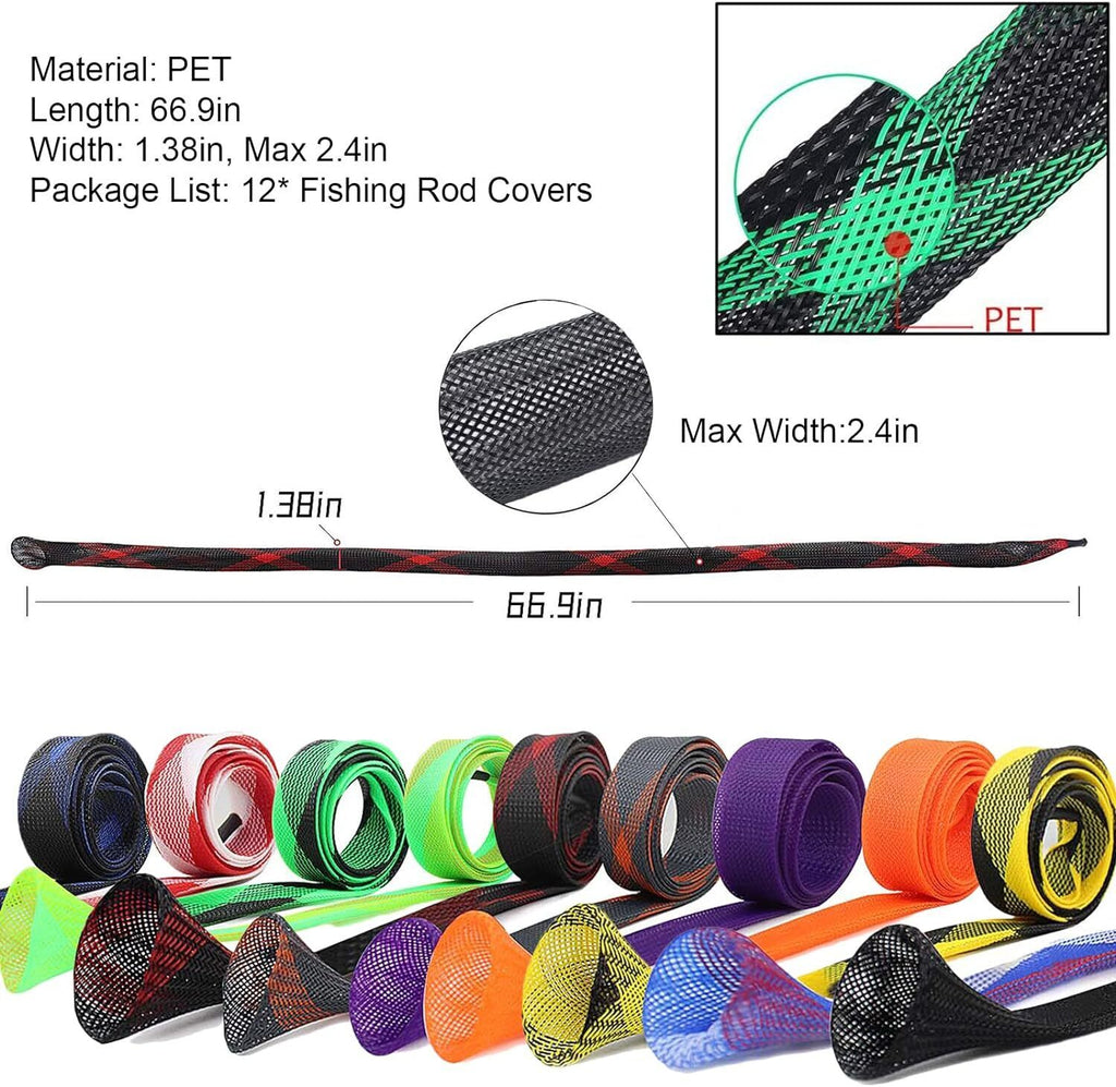 Fishing Pole Rod Sleeves Sumind Pieces Fishing Fishing Rod Socks