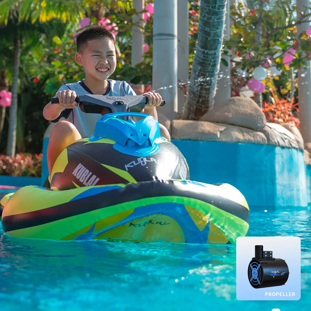 Motorized Inflatable Boat Summer Pool Beach Toy – Biu Blaster