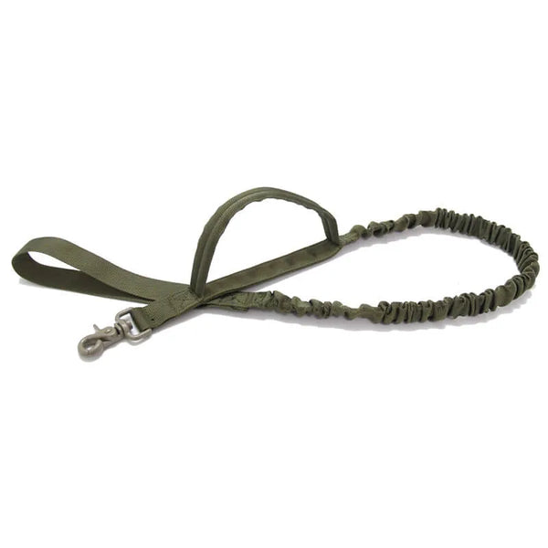 2 Handle Quick Release Elastic Tactical Bungee Military Dog Training Leash