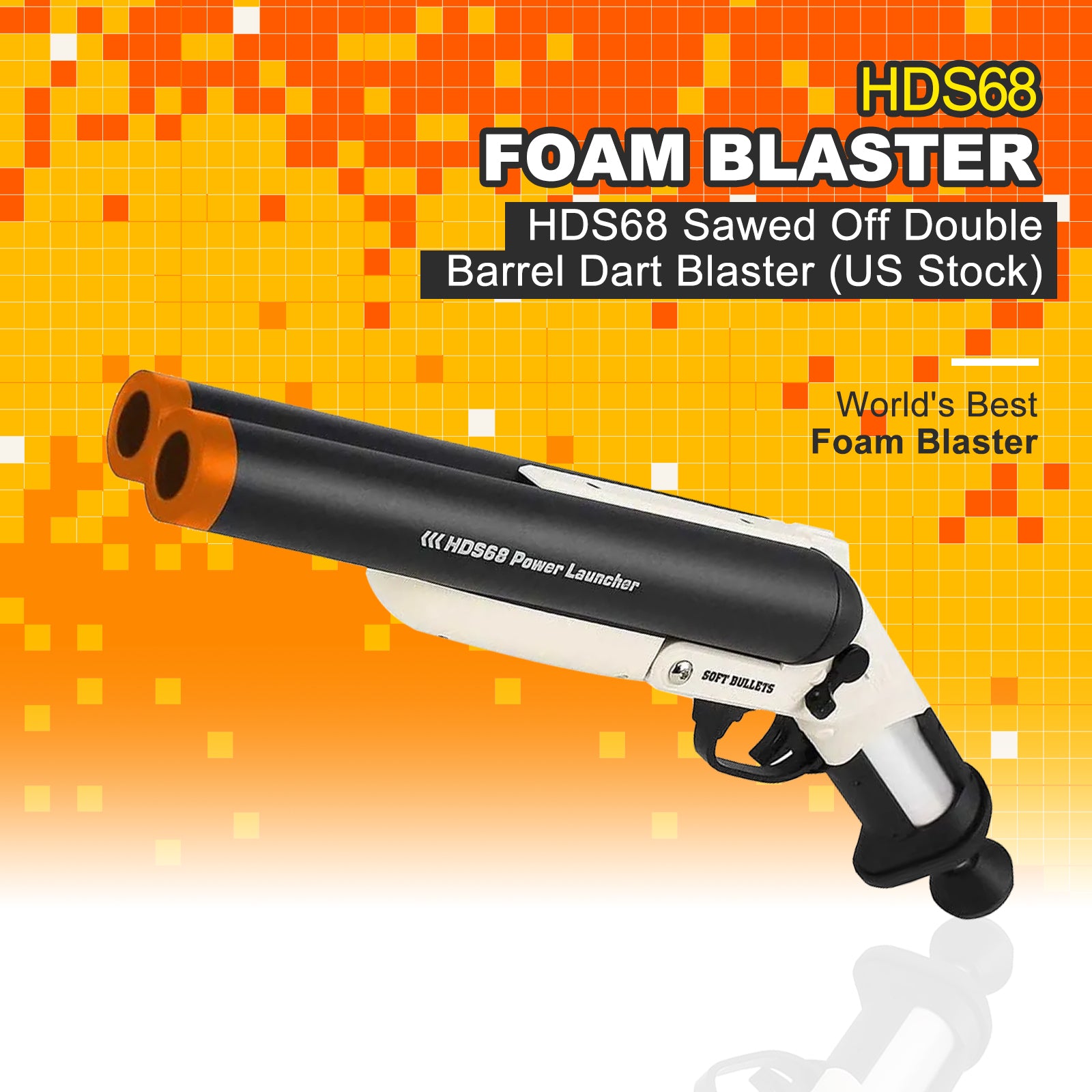 HDS68 Sawed Off Double Barrel Dart Blaster – Biu Blaster HDS68 Sawed Off Double Barrel Dart Blaster – Biu Blaster
