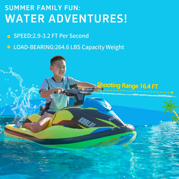 Motorized Inflatable Boat Summer Pool Beach Toy